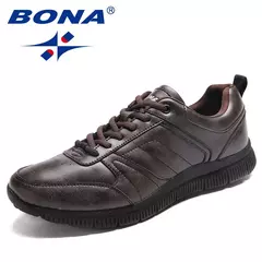 BONA, recién llegado, zapatos informales de estilo Popular para hombre, zapatos planos con cordones para hombre, zapatos planos de microfibra para hombre, cómodos, ligeros, suaves y rápidos en internet