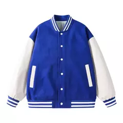 Chaqueta Bomber hombres mujeres flocado Hip Hop suelta Casual Patchwork abrigo Unisex bordado High Street Varsity béisbol prendas de vestir - online store