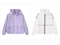 Semir-chaqueta con capucha para mujer, abrigo de gran tamaño, texturizado, Color contrastado, novedad de primavera 2023