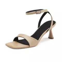 FEDONAS-Sandalias de tacón alto fino para mujer, zapatos de piel auténtica con correa en el tobillo, elegantes, básicos, para fiesta y oficina, novedad de verano - Eleganzie