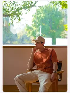 SIMWOOD 2025 verano súper suelto 300gsm transpirable piqué tela camisetas hombres camisetas de talla grande - Eleganzie