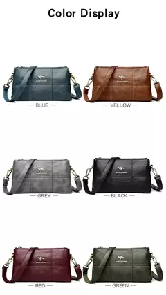 Bandolera de cuero suave con hilo de dos capas, bolso cruzado de lujo para mujer, bolsos pequeños a cuadros para mujer y bolso de mano, bolso principal en internet