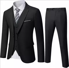 Traje elegante para hombre, boda, 3 piezas, 2 conjuntos, Blazers, chaquetas completas, chaleco, pantalones, moda Formal, abrigos de lujo, traje clásico 2025 - buy online