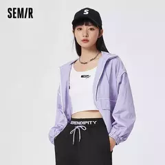 Semir-chaqueta con capucha para mujer, abrigo de gran tamaño, texturizado, Color contrastado, novedad de primavera 2023