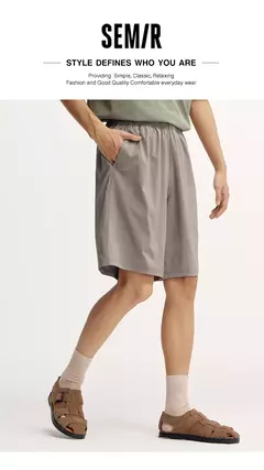 Semir pantalones cortos informales de longitud media para hombre, nueva versión de verano 20224, pantalones cortos que absorben la humedad, de secado rápido y fáciles de cuidar on internet