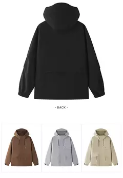 Chaqueta Semir para hombre, prendas de vestir exteriores, chaqueta holgada con capucha de tres pruebas para exteriores, mangas con hombros caídos y bolsillos grandes, otoño 2024 on internet