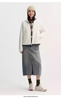 Semir-abrigo Polar antiestático para mujer, chaqueta holgada de invierno con manga raglán y cuello levantado, novedad de 2024 - tienda en línea