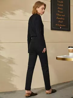 AMII Minimalism Jeans para mujer 2022 otoño pies delgados moda Casual todo-fósforo algodón ligero elástico pantalones hasta el tobillo 12260078 - comprar en línea