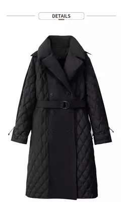 AMII minimalista 2023 abrigos de invierno para mujer, chaquetas femeninas desmontables con cuello largo y cálido Simple y doble botonadura 12324016 en internet