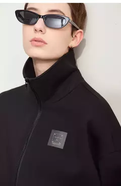 Imagen de Amii-abrigo corto informal con cremallera para mujer, sudadera holgada de cuello alto, chaqueta deportiva de calle, Otoño, 2024, 12443222