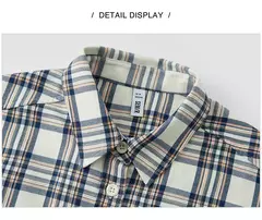 Imagen de Semir camisa de manga larga para mujer estilo medio largo de gran tamaño primavera 2025 nueva primavera Top a cuadros Vintage