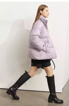 AMII minimalista 2024 nueva chaqueta de plumas para mujer abrigo de pan sólido corto mujer calidad moda suelta prendas de vestir exteriores de invierno 12344023 on internet