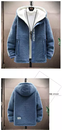 Parkas de piel sintética de lana de alta calidad para hombres, abrigo cálido informal de moda, ropa de calle cálida para pareja, chaqueta de lana de cordero para invierno - Eleganzie