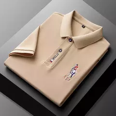 Camisa POLO de manga corta de moda informal bordada de verano para hombre Top cómodo - online store