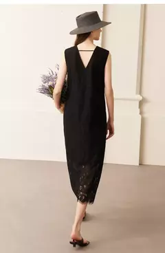 AMII-Vestidos minimalistas para mujer, ropa elegante y romántica de encaje, sin mangas, línea A, 2023 - Eleganzie