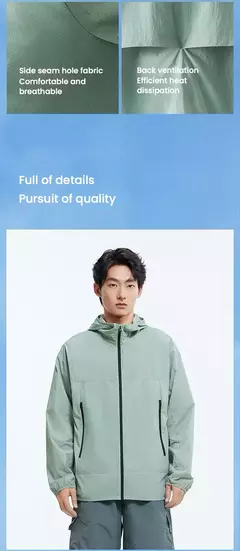 Semir chaqueta de protección solar para hombre, ligera, sensación fresca, Triple protección, Top con capucha, nueva chaqueta de verano 2025 para exteriores