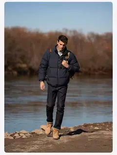 SIMWOOD 2025 Otoño Invierno nuevo ajuste Regular 15oz pantalones vaqueros indecolorables hombres cómodo proceso cepillado forro pantalones vaqueros pesados - buy online