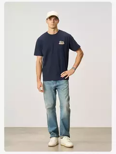 SIMWOOD 2025 novedad de verano, camisetas de tela de sensación fresca de gran tamaño 230gsm para hombres, camisetas de moda con estampado de letras de alta calidad