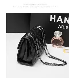 Lingge-Bolso de hombro cuadrado para mujer, bolso de cadena con detalle acolchado, bandolera completa, cartera abatible - comprar en línea