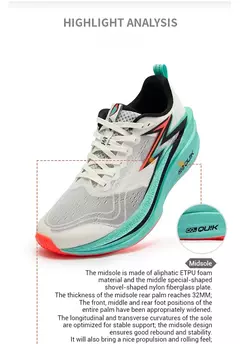 Zapatillas de correr para hombre 361 grados Flame 4,0 MIX, zapatillas de carreras para maratón con placa de carbono, zapatillas deportivas estables resistentes al desgaste para correr para hombre 672512204 - Eleganzie