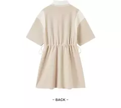 Imagen de Semir-Vestido corto holgado con contraste de letras para mujer, con cintura ropa Retro, Polo, verano, 2023