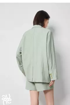 TOYOUTH-Blazer de lino para mujer, chaqueta de oficina con cuello vuelto, ropa de trabajo, novedad de verano, 2024 - Eleganzie
