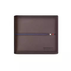 Imagen de Cartera de cuero con protección RFID para hombre, monedero pequeño de cuero de vaca para negocios, regalos de moda para padre
