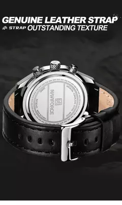 Image of NAVIFORCE 2025 nuevos relojes originales para hombres marca de lujo reloj cronógrafo deportivo reloj de pulsera de cuarzo resistente al agua de Cuero militar