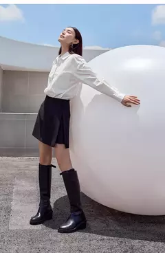 AMII minimalismo Casual faldas cortas mujeres alta Rase 2024 otoño nueva moda viajero señora chaqueta recta falda acampanada 12343035 en internet