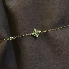 Pulsera de Plata 925 con Circón Verde – Minimalismo y Sofisticación - comprar en línea