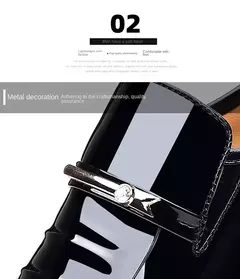 Zapatos de charol para hombre, zapatos de negocios, mocasines informales con punta estrecha, zapatos de lujo para fiesta y boda de talla grande en internet