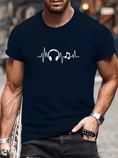 Camiseta estampada de manga corta con cuello redondo de verano para hombre, camiseta cómoda informal, ropa de moda para hombre, camisetas gráficas