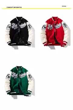 Chaqueta de béisbol con letras estampadas para hombre, abrigo de Hip Hop, ropa de calle bordada, escenario, DJ, Club, Bomber, 2023 on internet