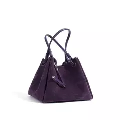 Bolso de hombro tipo bandolera de piel de ante de lujo, bolso tipo cubo tipo cesta de compras de alta calidad, bolso marrón clásico de moda para mujer - tienda en línea