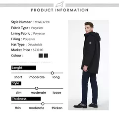 ICEbear-parka a prueba de viento para hombre, Abrigo acolchado grueso, cálido, invierno, MWD3239I, novedad de 2023 - buy online