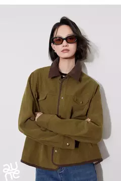TOYOUTH-Chaqueta de pana para mujer, abrigo de invierno de manga larga con cuello tipo Polo, prendas de vestir gruesas de felpa con botones de Metal, 2024 - tienda en línea
