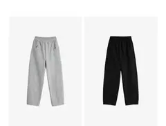 TOYOUTH pantalones de chándal informales de lana para mujer 2024 Otoño e Invierno nueva cintura elástica Ankela pantalones largos de plátano cálidos gruesos rojos