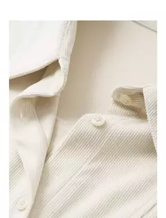 Imagen de TOYUTH-Blusa Vintage de pana para mujer, camisa de manga larga con cuello vuelto, ropa de trabajo, Tops, Otoño, 2024