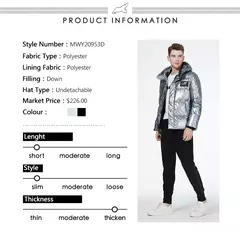 Image of Chaqueta de invierno ICEbear para hombre, chaqueta acolchada de moda de alta calidad, abrigo cálido de marca, ropa para hombre MWY20953D 2024 nuevo