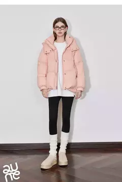 TOYOUTH-Chaqueta de plumón de pato blanco para mujer, chaqueta ligera con capucha y cuello levantado, novedad de invierno, 2024, 90% - Eleganzie
