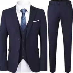 Traje elegante para hombre para boda, 3 piezas, 2 conjuntos, Blazers, chaquetas completas, chaleco, pantalones, abrigos de lujo a la moda, traje clásico Formal 2025 - tienda en línea