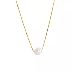 Gargantilla de Plata 925 con Perla Redonda – Minimalismo y Sofisticación - Eleganzie