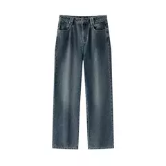 Semir Jeans Mujer realzando pantalones largos de algodón puro otoño 2024 nuevos pantalones de pierna ancha ocultos de carne en internet