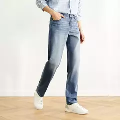 Semir Jeans hombres pierna recta Retro desgastado 2025 nuevos pantalones de verano sensación fresca pantalones largos para trajes de todos los días y de moda - comprar en línea