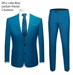 Traje elegante para hombre para boda, 3 piezas, 2 conjuntos, chaquetas, chaleco, pantalones, Blazers, abrigos formales de negocios para novio, disfraz 2025 en internet