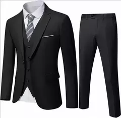Traje elegante para hombre para boda, 3 piezas, 2 conjuntos, Blazers, chaquetas completas, chaleco, pantalones, abrigos de lujo a la moda, traje clásico Formal 2025 - comprar en línea