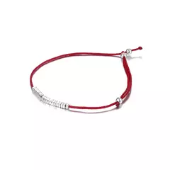 Pulsera de Plata 925 con Dije de Cuerda Roja – Elegancia Clásica y Estilo Moderno - Eleganzie