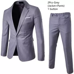 Trajes de hombre, 3 piezas, elegantes, 2 conjuntos de Blazers, chaquetas de boda, chaleco, pantalones, abrigos formales clásicos de lujo 2025, trajes coreanos