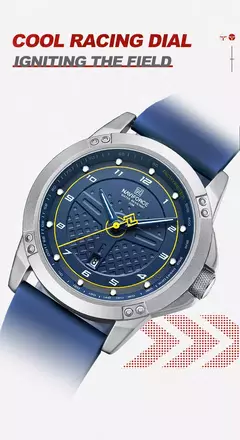 NAVIFORCE, reloj de pulsera informal de cuarzo, relojes impermeables a la moda para hombre, correa deportiva de silicona, reloj luminoso para hombre, reloj Masculino en internet