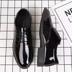 Zapatos de cuero para hombre, calzado Formal de negocios, a la moda, estilo coreano, informal, juvenil, versátil - tienda en línea